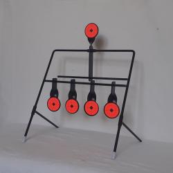 Cible de tir 5 objectifs pour 22 LR ORANGE EN ACIER