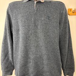 Pull Lovergreen Col boutonnée Bleu