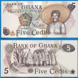 Ghana 5 Cedis 1977 Billet Afrique