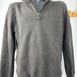 Pull Lovergreen Zippé Couleur Chocolat