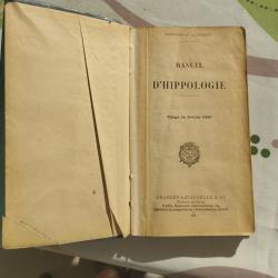 Manuel d' hippologie minist&egrave;re de la guerre &eacute;dition 1936 .