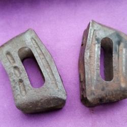 Clip Berthier 5 balles. Lot de 2. État moyen.