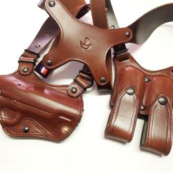 ETUI d'AISSELLE "MIAMI" CUIR pour 1911 ou autre auto(Entreprise Artisanale Française )