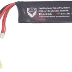 11.1V 2200mah 24x33x105mm with mini tamiya Black Eagle
