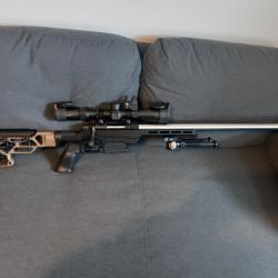 Carabine Bergara B14 6.5 creedmoor, canon lourd inox, châssis MDT