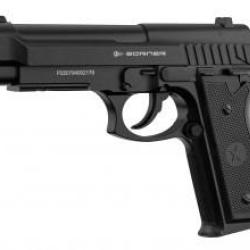 PISTOLET AIRGUN BORNER 92M FULL MÉTAL CO2 CAL. 4.5 MM (.177) BB'S