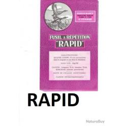 notice fusil RAPID MANUFRANCE (envoi par mail) - VENDU PAR JEPERCUTE (m2587)