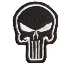 Patch/Ecusson - Crane Punisher - Blanc/noir  - velcro - Livraison gratuite