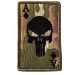 Patch/Ecusson - Carte As - Punisher - Treillis - velcro - Livraison gratuite