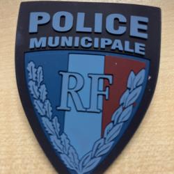 Ecusson Police Municipale gomme bleu