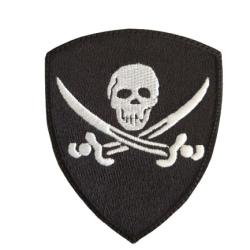 Patch Ecusson - Pirate - Noir - velcro - Livraison gratuite