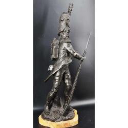 GRENADIER DE LA VIEILLE GARDE IMPEIRALE DE NAPOLEON Ier BRONZE SOLDAT PAR LUCA MADRASSI 1848 - 1919 