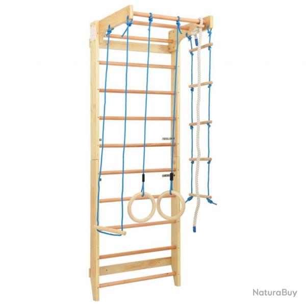 Aire de jeux intrieure d'escalade avec anneau d'chelles bois