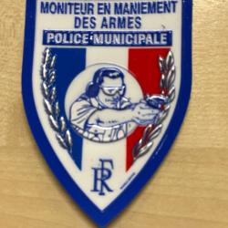 Police Municipale /moniteur en maniement des armes /ecusson patch plastifié
