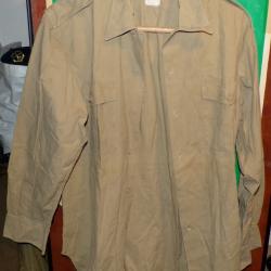 CHEMISE MILITAIRE DE L'ARMEE FRANCAISE ,Taille 4 C SOIT XL EN CIVIL, FABRICATION FRANCAISE A NANTES,