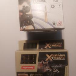 Munitions Solognac et Norma calibre 222 Remington