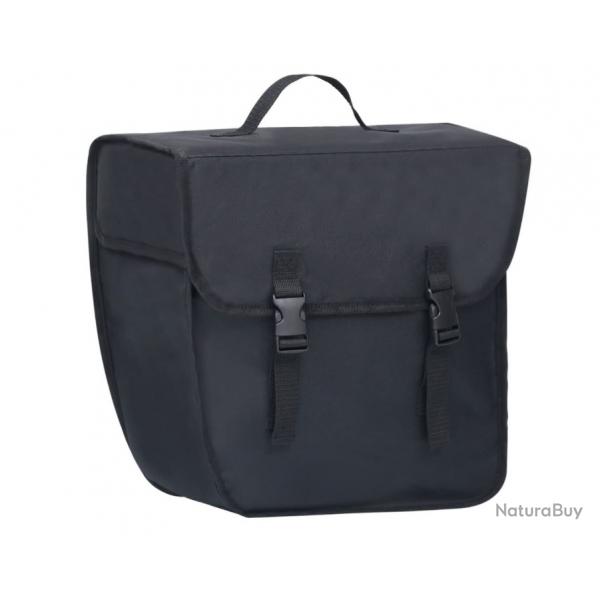 Sac vlo porte-bagages polyester 21 L noir tanche montage gauche