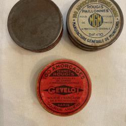 Vends lot de 3 bo&icirc;tes d'amorces pour cartouches de chasse