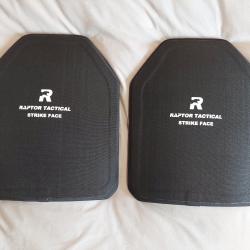 Paire de plaques balistiques rigide multi curve UHMWPE NIJ IIIA 11" x 14" - Raptor Tactical