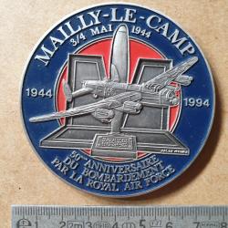 M&eacute;daille de Mailly-le-Camp comm&eacute;morant le 3 et 4 mai 1944 (104.M)
