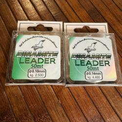 LOT DE DEUX FIL PÊCHE Artico DINAMITE LEADER - 50mtr - 0,10 mm et 0,14 mm