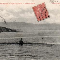 CPA - Marine de Guerre  Sous-Marin " Gustave Zédé "- N°4297