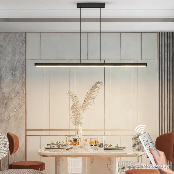 Suspension LED pour Salle  Manger, Luminaire Suspendu Linaire Moderne Dimmable 3000K-6000K avec T