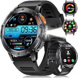 Montre Connectée Homme avec Appels Bluetooth/530 mAh, 1,43" HD AMOLED Smartwatch Homme avec 120+ Mod