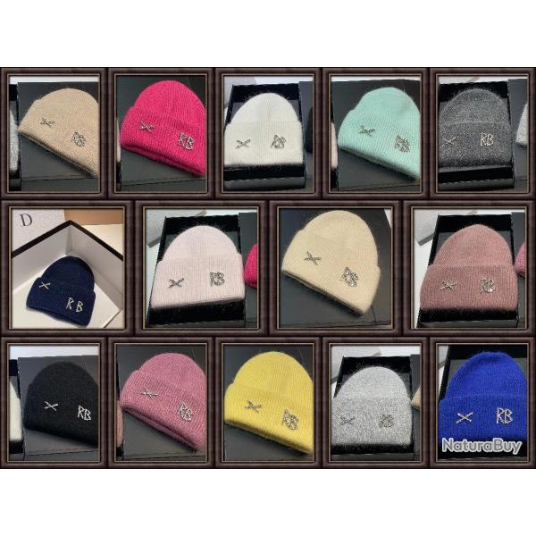 Bonnet Tricote Angora RB Fashion Haute Couture, Modele: Au-Choix