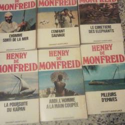 HENRY DE MONFREID  lot de 6 livres  collection Grasset Aventure