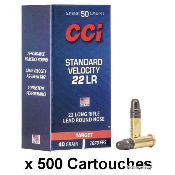 OFFRE NB CCI Standard MUNITIONS 22LR LIVRAISON OFFERTE LOT DE 500