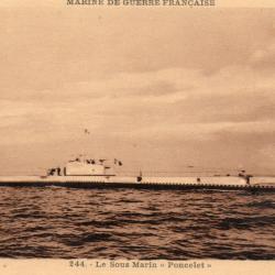 CPA -PHOTO-  Marine Guerre - SOUS MARIN "PONCELET "  N&deg; 4299