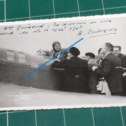 DEDICACEE PAR ANDREE DUPEYRON 1928 PHOTO MODERN STUDIO MONT DE MARSAN TIRAGE ARGENTIQUE