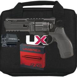 Pack revolver CO2 Umarex Tornado canon de 4" bronzé Cal.4,50mm BB'S 10CPS