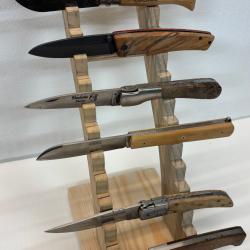 PRESENTOIR A POSER 15 COUTEAUX en BOIS massif de SAPIN