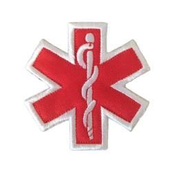 Patch M&eacute;dical - Etoile Rouge n&deg;2 - Velcro - Livraison gratuite