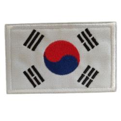 Patch Drapeau - Cor&eacute;e du Sud - velcro - Livraison gratuite