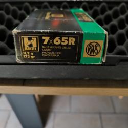 RWS 7x65R H Mantel Pointe creuse cuivre 11,2g 173gr