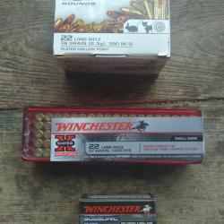 lot munitions winchester 22lr X 362 :hollow point x 235 + super speed hp x 100 + subsonic x50