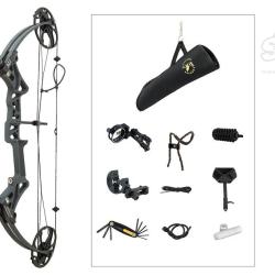 Pack Arc à poulie TOPOINT M1 - Droitier / 20-70 lbs / Noir