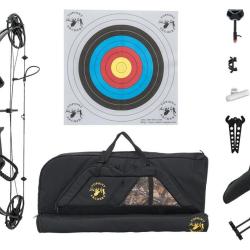 Pack Arc &agrave; poulie TOPOINT M1 Deluxe - Droitier / 20-70 lbs / Noir