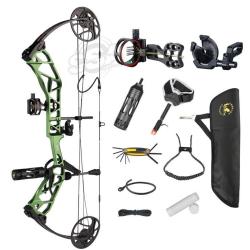 Pack Arc &agrave; poulie TOPOINT T1 Beginner - Droitier / 20-60 lbs / Vert