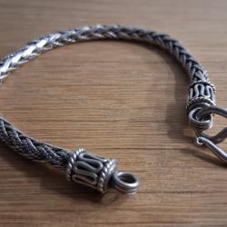 BRACELET ARTISANAL EN ARGENT 925 NEUF JAMAIS PORT&Eacute;