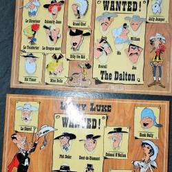 DEUX PLAQUES UNIVERS LUKY-LUKE DE L'ANNEE 2003 EN TRES BON ETAT**COLLECTION**