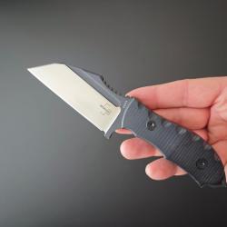 Böker Plus Andhrimnir Mini 02BO091, Double Tone Finish D2, Black G10 Midgards design.