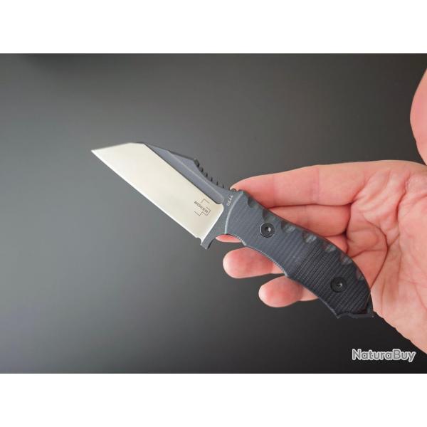 Bker Plus Andhrimnir Mini 02BO091, Double Tone Finish D2, Black G10 Midgards design.