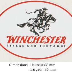 Autocollant :   Winchester  " ovale fond blanc "