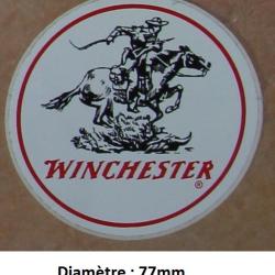 Autocollant :   Winchester  " Rond fond  blanc "
