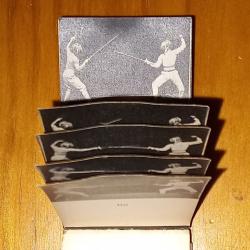 Flipbook ou folioscopes de Joinville cr&eacute;&eacute;s par MAREY - DEMENY 1900 - Escrime