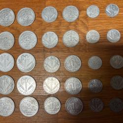 pi&egrave;ces de collection monnaie p&eacute;riode occupation 1942 &agrave; 1944 Francisque Travail Famille Patrie
